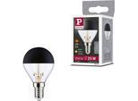 PAULMANN LED-Leuchtmittel "LED Tropfen Kopfspiegel 250lm E14 2700K 2,5W 230V schwarz matt", Energieeffizienz: F (A-G), schwarz, L:7,8cm Ø:4,5cm, Leuchtmittel