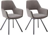 Esszimmerstuhl MCA FURNITURE "Bayonne", braun (cappuccino, schlamm, anthrazit lackiert, cappuccino), B:58cm H:90cm T:60cm, Polyester, Stühle, Esszimmerstuhl