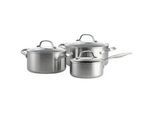 GreenPan Kochtopfset , Schwarz , Metall, Glas , 3-teilig , 16 cm , 1,49 l , rostfrei , Kochgeschirr, Töpfe, Topfsets