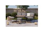Ambia Garden Dining-Loungeset , Grau , Metall, Kunststoff, Textil , Füllung: Polyester,Polyester , 203x203 cm , rostfrei , Gartenmöbel, Gartengarnituren, Gartenmöbel-Sets