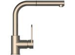 Spültischarmatur SCHÜTTE "Design", silber (silberfarben), Armaturen, mit Geschirrbrause, ausziehbar, schwenkbar, Hochdruck