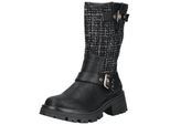 Stiefel MUSTANG SHOES "Mustang Shoes Stiefel Lederimitat/Textil", Damen, Gr. 37, schwarz, Lederimitat, Textil, Schuhe Stiefel