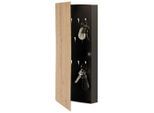 Schlüsselkasten, Schwarz, Eiche, Metall, 20x40x4 cm, Garderobe, Schlüsselboards & -kästen
