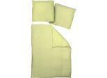 Bettwäsche ADAM "Graphic Ventusl light", grün (hellgrün), B/L: 135cm x 220cm, 1 Stk., 1 Stk., Renforcé, B/L: 80cm x 80cm, 2 Stk., Renforcé, Obermaterial: 100% Baumwolle, Bettwäsche, Bettwäsche, aus 100 % Bio-Baumwolle, 2 teilig - Bettwäsche Set