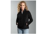 Fleecejacke TRIGEMA "TRIGEMA Taillierte Fleecejacke", Damen, Gr. M, schwarz, 100% Polyester, Jacken Fleecejacke
