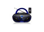 Cyberlux CD-Player Radio mit Fernbedienung CD/MP3 USB AUX-In blau