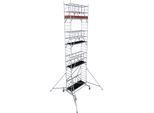 Fahrgerüst KRAUSE "ProTec XS Alu-FaltGerüst", grau (aluminiumfarben), B:185cm H:800cm L:225cm, Aluminium, Gerüste, Arbeitshöhe: 8,8 Meter