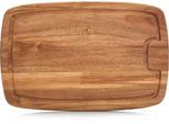 Schneidebrett ZELLER PRESENT, braun, B:26cm H:1,5cm L:40cm, Massivholz, Schneidebretter, Schneidebrett, mit Saftrille