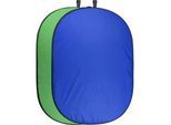 Walimex pro Falthintergrund 200x230cm grün/blau