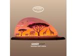 WEIGLA LED Dekolicht "Safari, Holz & Acrylglas, ROT-NATUR-BRAUN, Made in Germany", rot, H: 20cm, 1 Stk., Leuchten, Erzgebirge garantiert, afrikanische Deko Innen, Dekolampe