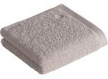 Handtuch VOSSEN "High Line", grau (pearl grau), B:50cm L:100cm, Webfrottier, Obermaterial: 100% Baumwolle, Handtücher, mit Logostickerei