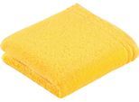 Badetuch VOSSEN "Calypso Feeling", gelb (sunflower), B:50cm L:100cm, Walkfrottee, Obermaterial: 100% Baumwolle, Handtücher, Badetuch, mit schmaler Bordüre, aus 100% hochwerter Baumwolle, Vegan, einfarbig