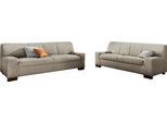 Polstergarnitur DOMO COLLECTION "Norma kubisch und zeitlos", beige, H:74cm, Sitzmöbel-Sets, bestehend aus je einem 2- und 3-Sitzer