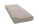 Spannbettlaken OTTO HOME "BLACKBERRY 100% Baumwolle", grau (taupe), B:140cm L:200cm, Jersey, Obermaterial: 100% Baumwolle, Bettlaken, Spannbettlaken, für hohe Matratzen bis 28 cm, Bettlaken, Spannbetttuch, pflegeleicht, Topseller