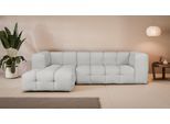 Ecksofa "TALISHA L-Form Designersofa, moderne Steppung, B/T/H: 276/178/75 cm", grau (hellgrau), B:276cm H:75cm T:178cm, 100% Polyester, LEGER HOME BY LENA GERCKE, Sofas, Ecksofa, aufwendig gepolstert, hoher Sitzkomfort