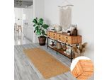 Teppich OTTO HOME "Bjarka", beige (natur), B:80cm H:10mm L:200cm, Jute, Teppiche, Teppich, meliert, 100% Jute, handgewebt, auch als Läufer & in rund erhältlich
