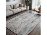 Teppich OTTO HOME "Myrah", grau (hellgrau), B:200cm H:8mm L:290cm, Polyester, Teppiche, Teppich, Kurzflor, modernes Design, pflegeleicht, Wohnzimmer