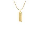 Kette mit Anhänger LACOSTE "DISTRICT", gold (gelbgoldfarben), Halsketten, Damen, Edelstahl, L: 56 B: 2mm, B:2mm