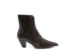 Guglielmo Rotta Stiefel - Elegant Ankle Boots With Textured Snakeskin Finish - Gr. 38 (EU) - in Schwarz - für Damen