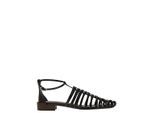Tod's Sandalen - Crisscross Calfskin Leather Sandal With Ankle Stra - Gr. 40 (EU) - in Schwarz - für Damen