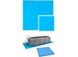 eyepower Poolmatten 2,6m2 4 EVA Matten 81 cm Blau , Kunststoff , Quadratisch , 81x81 cm , Freizeit, Pools und Wasserspaß, Poolzubehör