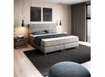 Inter Trading Boxspringbett Tokio 180x200 cm Webstoff anthrazit