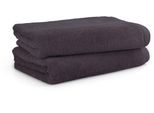 Badetücher MÖVE "Superwuschel 100% Premium Cotton Baumwolle", grau (dunkelgrau), B:80cm L:150cm, Walkfrottier, Obermaterial: 100% Baumwolle, Handtücher, Spar-Set, Made in Germany, 2x Badetücher mit Bordüre, einfarbig, weich