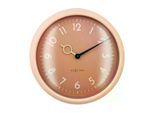 Wanduhr NEXTIME "Golden Hour", orange (pfirsich), Wanduhren, Ø 30,5cm, Wanduhr
