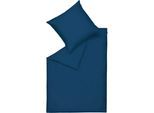 Bettwäsche "Pure in Gr. 135x200, 155x220 oder 200x200 cm", blau (marine, dunkelblau, blau), B/L: 155cm x 220cm, 1 Stk., 1 Stk., Satin, B/L: 80cm x 80cm, 2 Stk., Satin, Obermaterial: 100% Baumwolle, SCHÖNER WOHNEN-KOLLEKTION, Bettwäsche, Bettwäsche, Bettwäsche aus Baumwolle in Satin-Qualität, unifarbene Bettwäsche