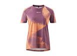 Radtrikot GONSO "VENINA", Damen, Gr. 36, orange (pfirsich), 92% Polyester (Recycelt), 8% Elasthan, Rundhals, Trikots Radtrikot, Damen MTB-Radshirt kurzarm, leichtes Fahrradtrikot, Funktionsshirt