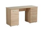 Schreibtisch INOSIGN "Liber", braun (sonoma eiche), B:135cm H:75,5cm T:50cm, Tische
