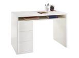 Xora Schreibtisch , Weiss , Holzwerkstoff , 3 Schublade(n) Schubladen , rechteckig , Wange , 60x75x110 cm , Stauraum , Büromöbel, Schreibtische, Bürotische