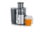 Severin Entsafter , Schwarz, Edelstahlfarben , Metall, Kunststoff , 1.1 l , 24x40x45 cm , abnehmbarer Deckel, Auffangbehälter, BPA-frei, Saftbehälter,