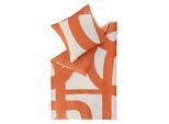 Wendebettwäsche "Scribble", orange, B/L: 140cm x 200cm, Satin, B/L: 70cm x 90cm, Satin, Obermaterial: 100% Baumwolle, SCHÖNER WOHNEN-KOLLEKTION, Bettwäsche, Wendebettwäsche, aus 100% Baumwolle