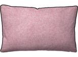 Kissenbezug BIBERNA "Hermal Flanell mit Reißverschluss, Melange-Optik, Wendekissenbezug", lila (brombeer), B:40cm L:80cm, Flanell, Obermaterial: 100% Baumwolle, Kissenbezüge, Kissenbezug, Feinflanell, Made in Germany zertifiziert, kuschelig weich, mit Paspel