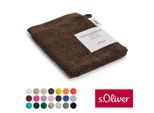 Waschhandschuh S.OLIVER "s.Oliver, Premium Qualität, 600 gr/m², auch als Sets erhältlich", braun, B:16cm L:21cm, Walkfrottier, Baumwolle, Handtücher, große Farbauswahl, auch als Duschtuch, Handtuch, Gästetuch