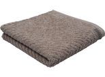 Duschtuch ROSS "Smart", braun (nougat), B:70cm L:140cm, Frottier, Obermaterial: 100% Baumwolle, Handtücher, Uni-Rippe mit Velourslabel