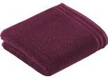 Badetuch VOSSEN "Calypso Feeling", lila (grape), B:50cm L:100cm, Walkfrottee, Obermaterial: 100% Baumwolle, Handtücher, Badetuch, mit schmaler Bordüre, aus 100% hochwerter Baumwolle, Vegan, einfarbig