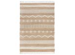 Jute-Teppich Wollmischung Braun-Beige 120 x 170 cm - WHARFE Kadima