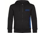 multifanshop Kapuzen Sweatshirt Jacke - Saarbrücken - Brust & Seite - Druck blau - Sweat