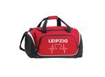 multifanshop Sporttasche - Leipzig - Herzschlag - Druck weiß - Tasche