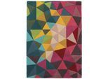 Wollteppich geometrisch Bunt 160 x 230 cm - DERWENT Kadima Design