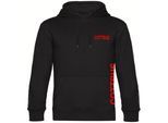 multifanshop Kapuzen Sweatshirt - Cottbus - Brust & Seite - Druck rot - Hoodie