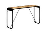 vidaXL Konsolentisch 140×35×76 cm Raues Massivholz Mango