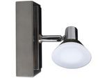 NÄVE LED Wandleuchte "Jericho", grau (chromfarben), 1, H: 13,7cm, 1 Stk., Leuchten, incl. Leuchtmittel 1x LED 20W, Metall/Glas, chrom, LED Wandleuchte