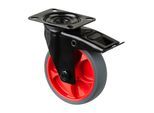BS Rollen Lenkrolle L820.B44.126.03 mit Platte, Ø 125 B 32mm, 120kg TPR)