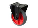 BS Rollen Bockrolle L810.B44.126.03, Durchmesser 125mm, B 32mm, 120kg mit Anschraubplatte, grau)