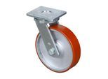 BS Rollen Lenkrolle RR100.C10, m. Platte, Durchmesser 300, B 75mm 2000kg, Guss-Polyurethan (RR100.C10.301)