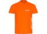 multifanshop Herren T-Shirt - Holland - Brust & Seite - Druck weiß - Männer