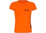 multifanshop Damen T-Shirt - Holland - Brust & Seite - Druck schwarz - Frauen